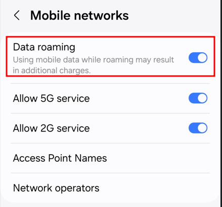 data roaming