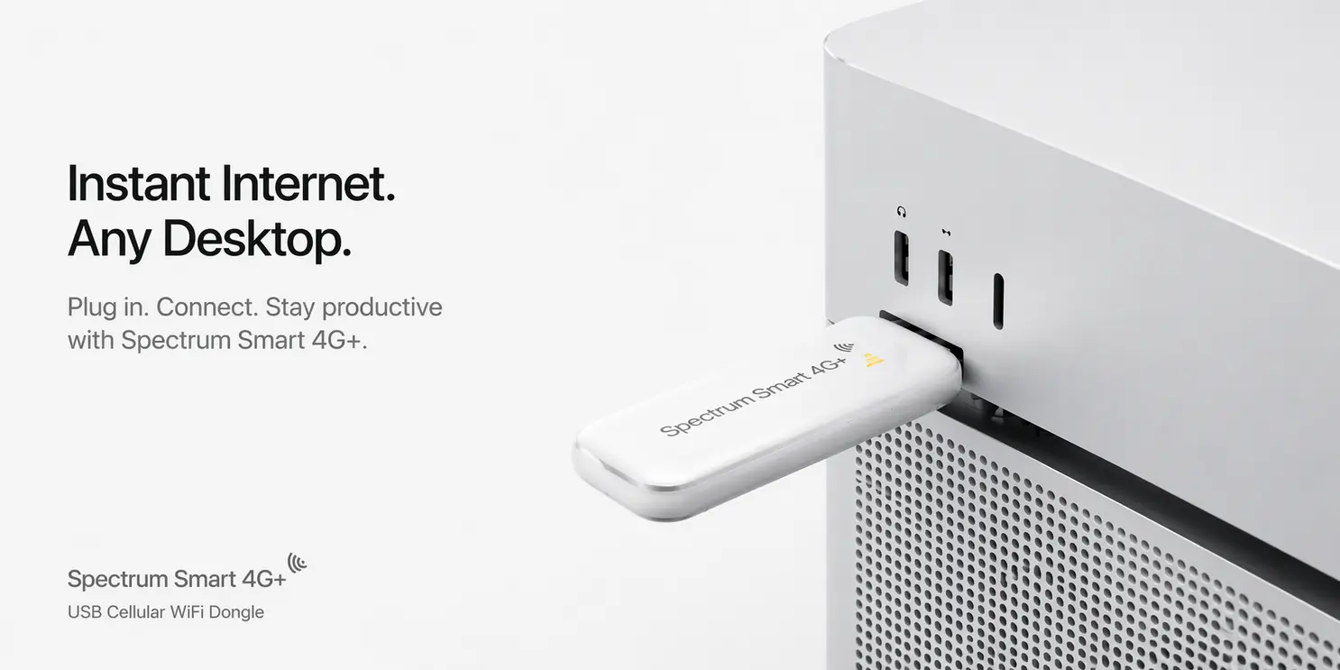 spectrum smart wifi dongle plugged in an Apple Mini