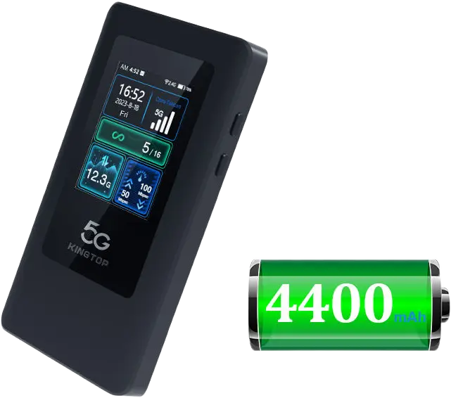KingTop 5G Hotspot battery view