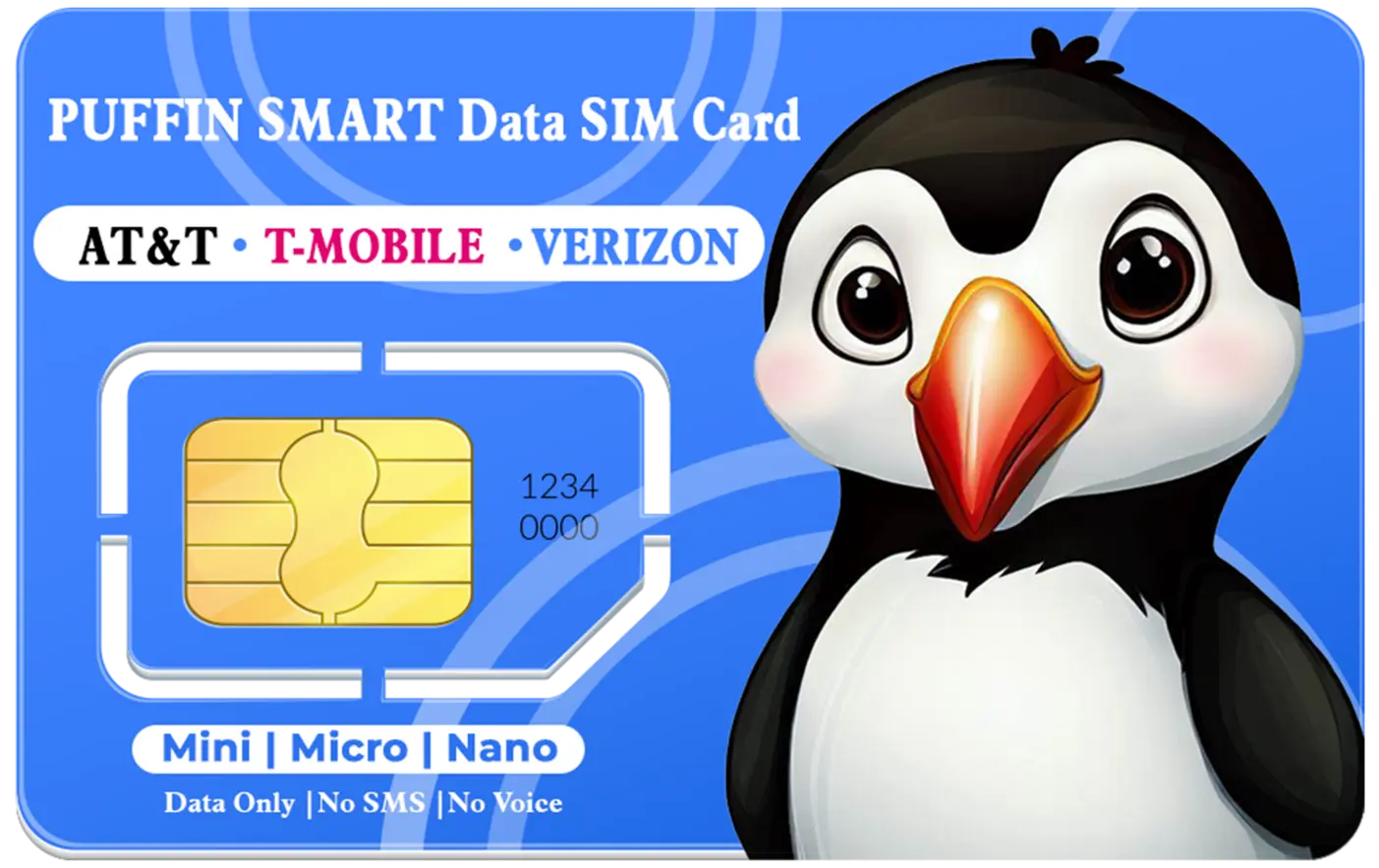 Puffin Smart Data Only SIM Card for Security and Trail Cameras